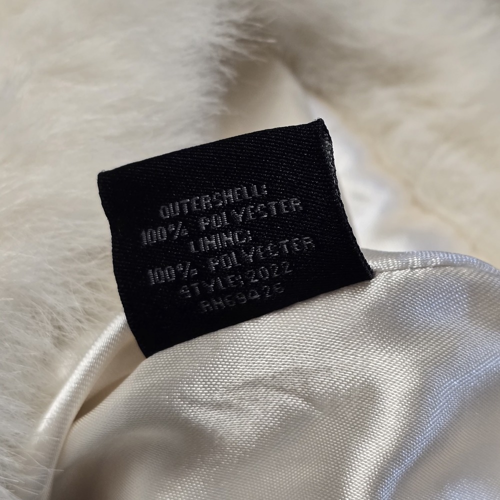 Luxury Wilson Leather White Faux Fur Designer Plush Coat‎ Jacket Sz M NWT - Picture 6 of 8